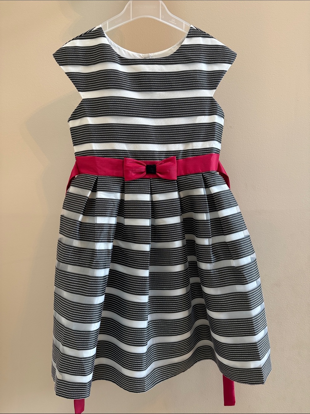 Jona Michelle Black & White Party/Formal Dress with Red Sash
